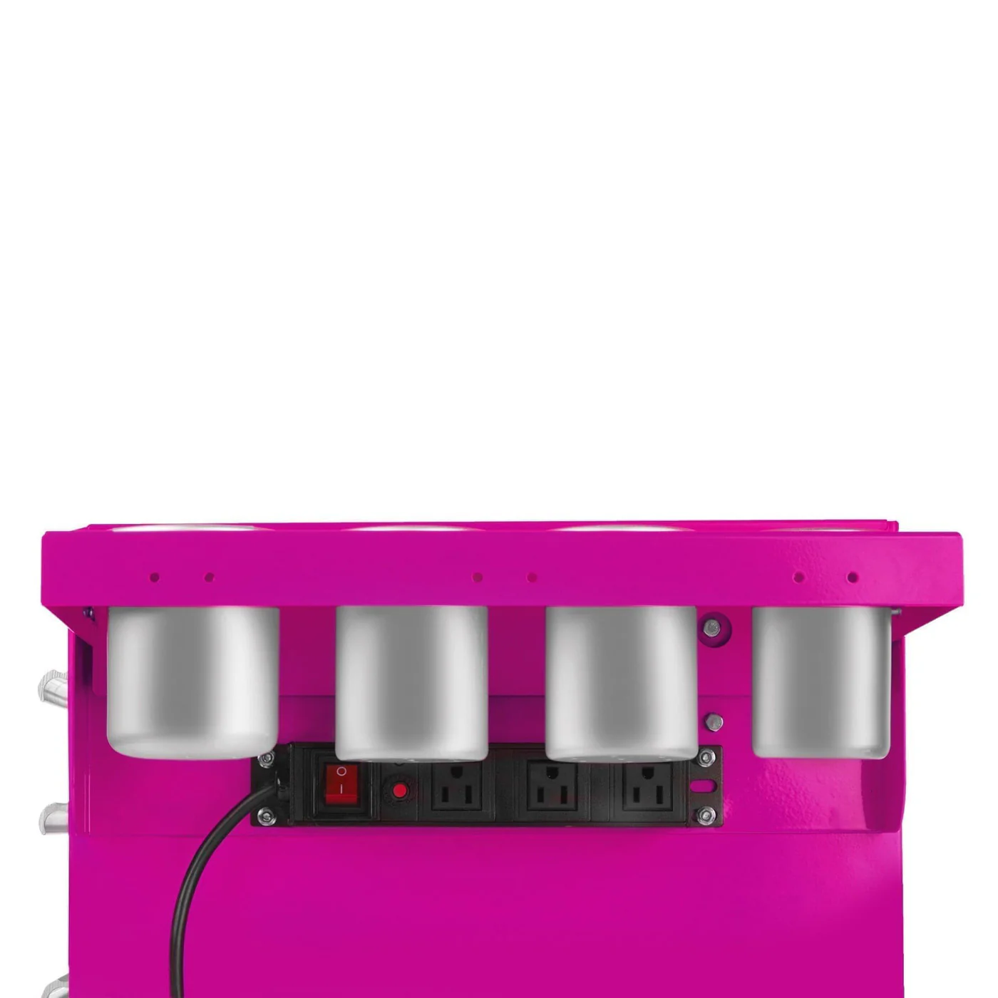 Folding Side Shelf with Power Strip for Salon Cart - Image 4