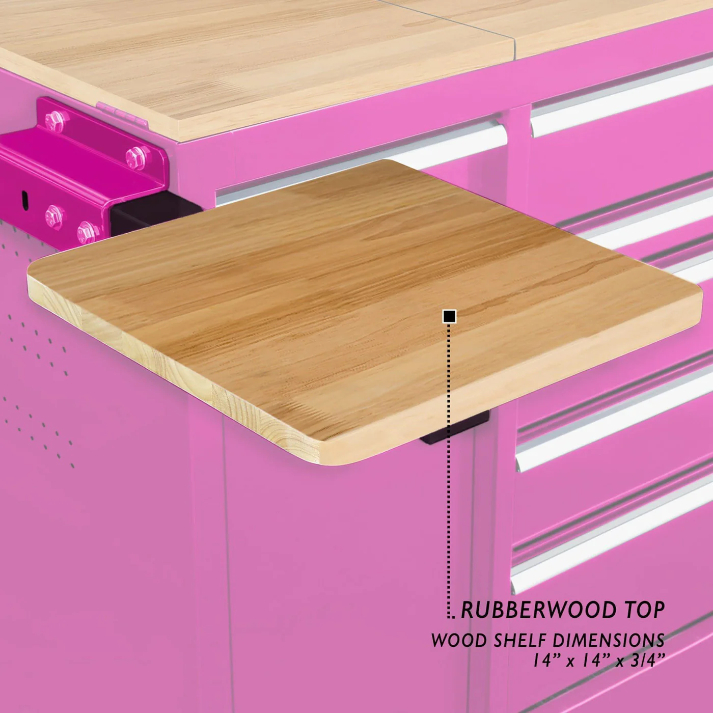 Wood Shelf Bracket for 60-Inch 7-Drawer Workstation - Image 3